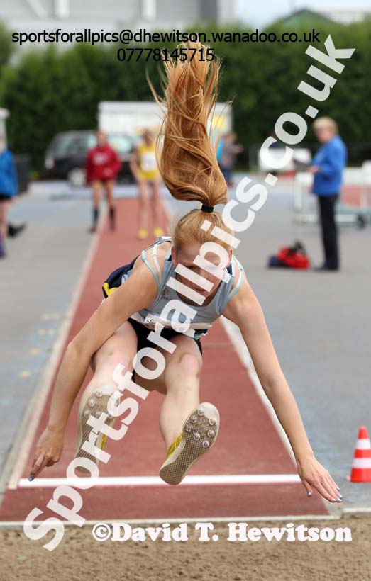 Under-17 womens long jump, Northern Under-15 and under-17 Championships, Wigan. Photo: David T. Hewitson/Sports for All Pics